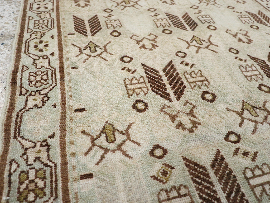 Vintage Persian Malayer Throw Rug, No.32844 - Staging