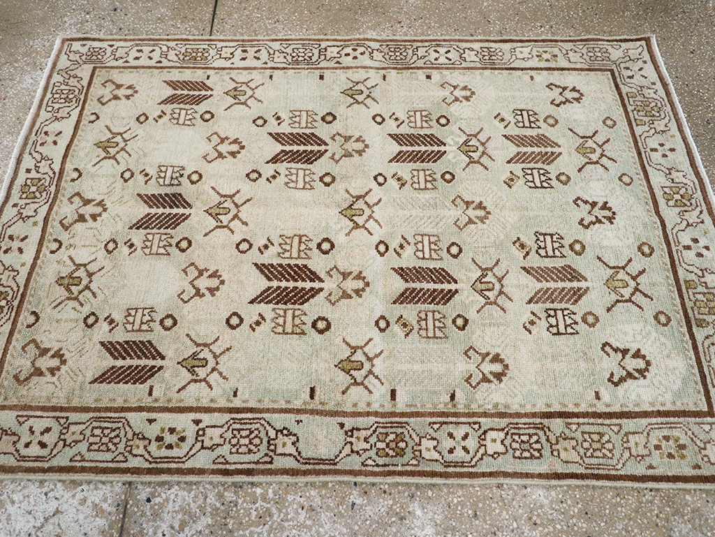 Vintage Persian Malayer Throw Rug, No.32844 - Staging