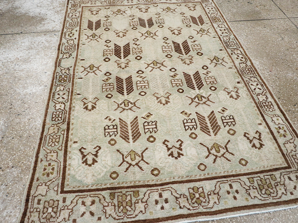 Vintage Persian Malayer Throw Rug, No.32844 - Staging