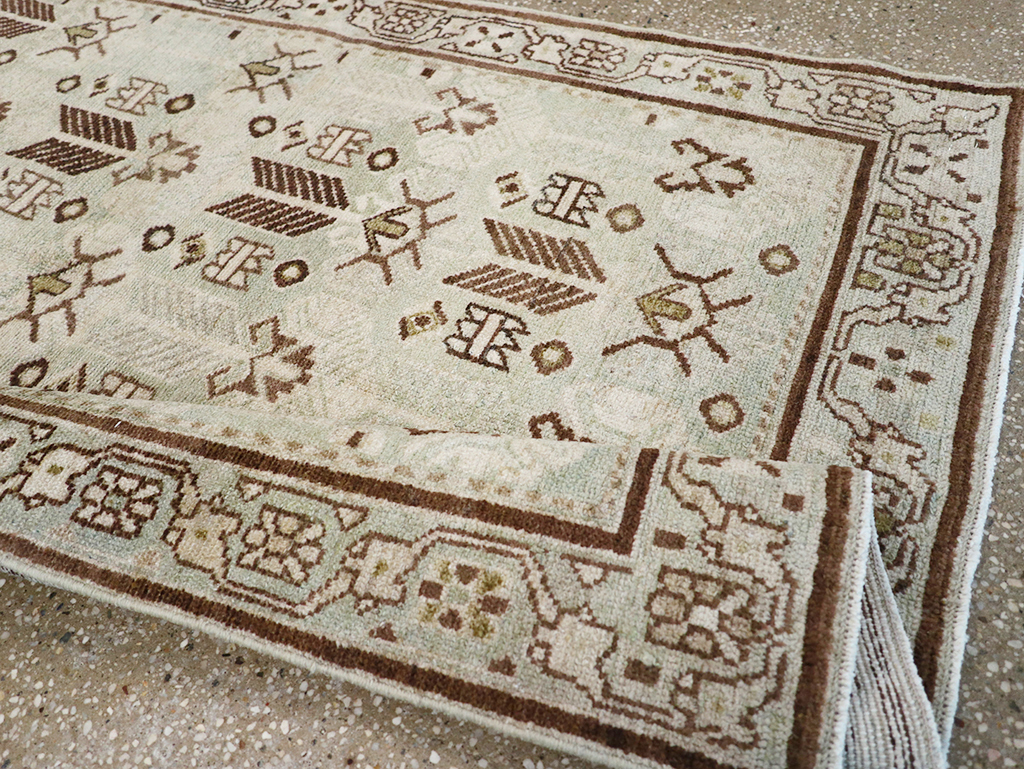 Vintage Persian Malayer Throw Rug, No.32844 - Staging