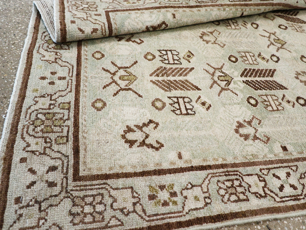 Vintage Persian Malayer Throw Rug, No.32844 - Staging