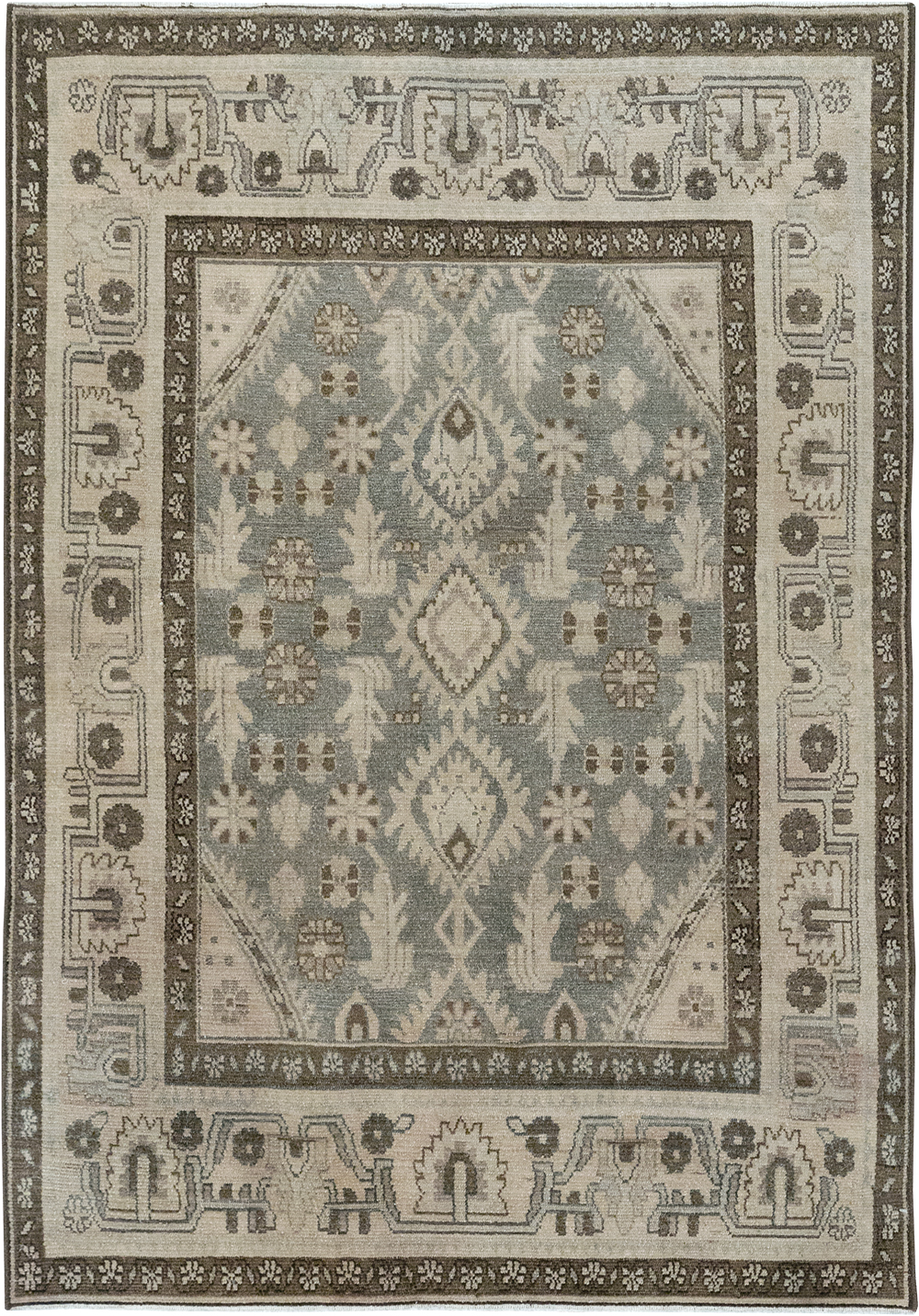 Vintage Persian Malayer Throw Rug, No.32845 - Staging