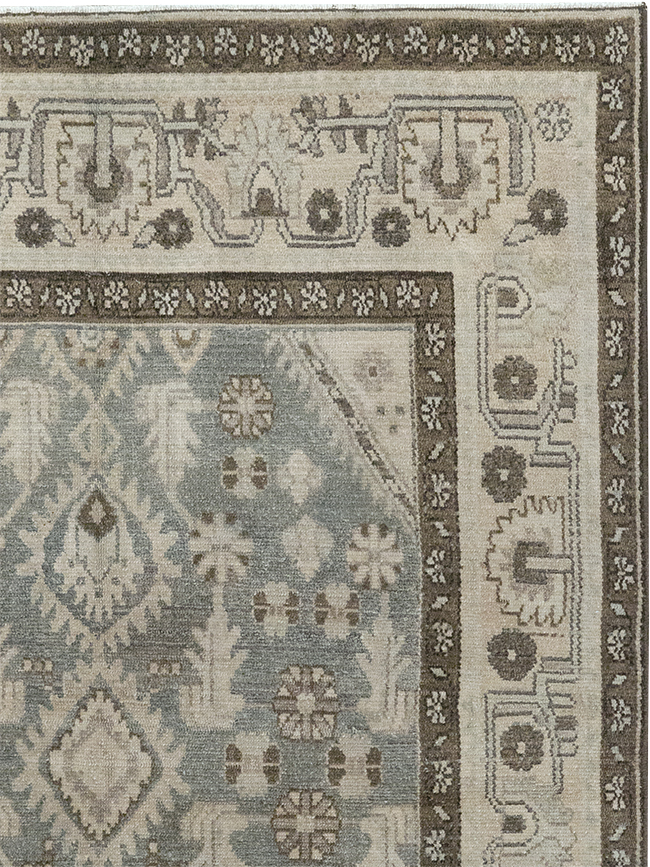 Vintage Persian Malayer Throw Rug, No.32845 - Staging
