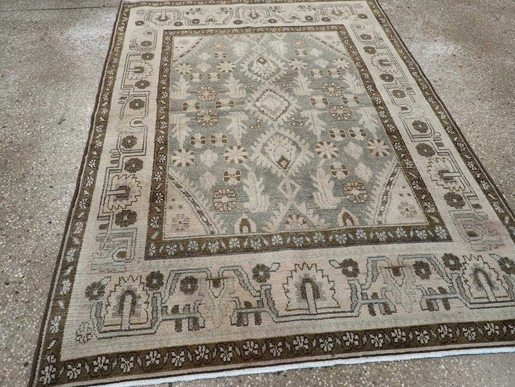 Vintage Persian Malayer Throw Rug, No.32845 - Staging