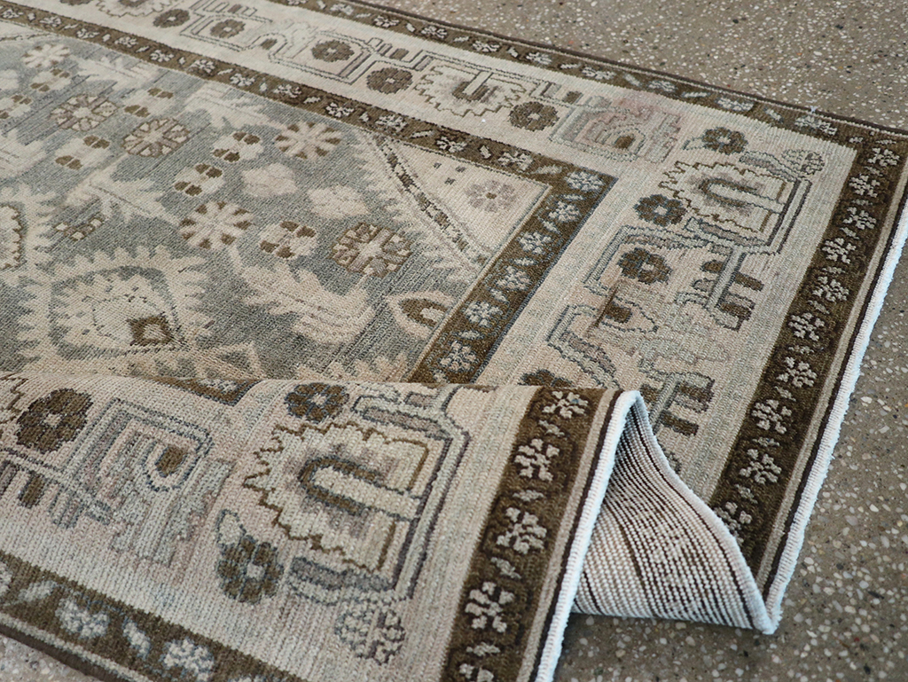 Vintage Persian Malayer Throw Rug, No.32845 - Staging