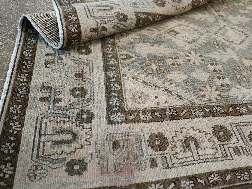 Vintage Persian Malayer Throw Rug, No.32845 - Staging