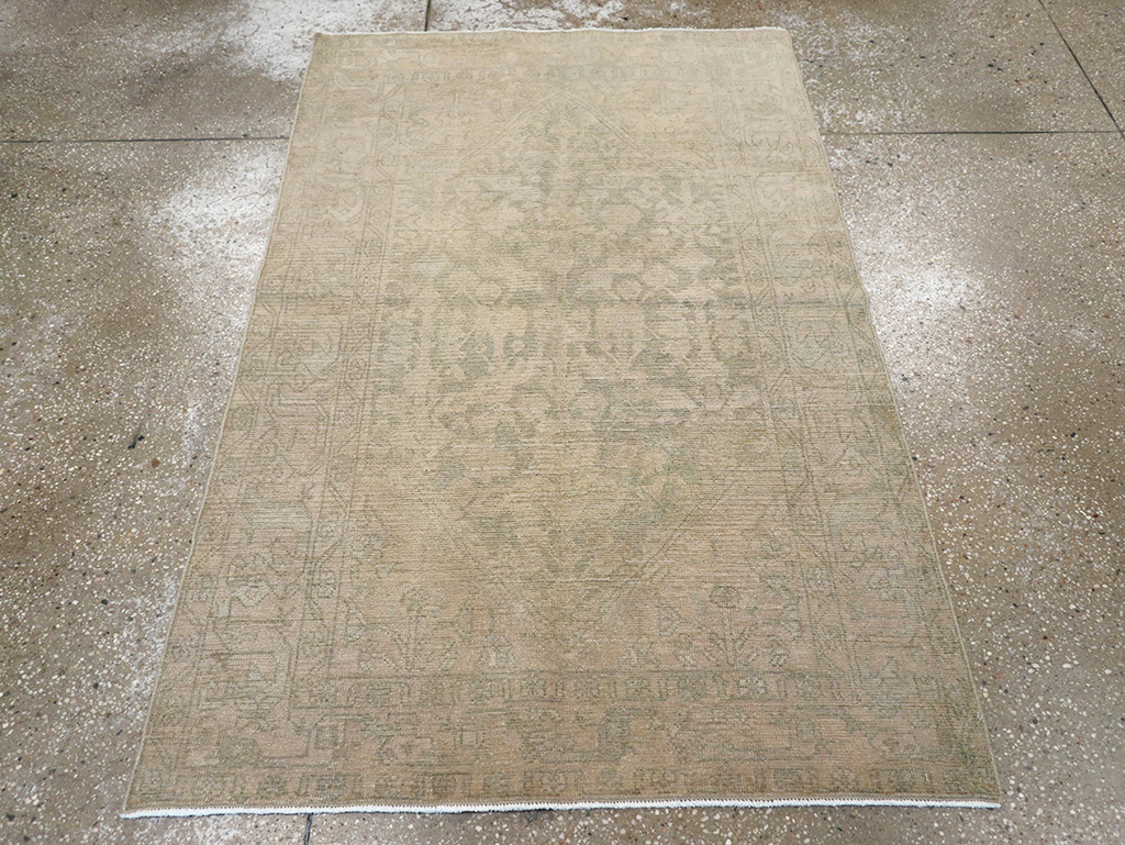 Vintage Persian Malayer Throw Rug, No.32846 - Staging