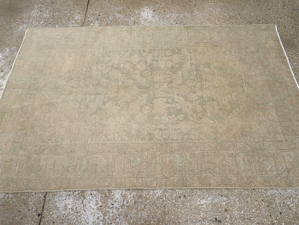 Vintage Persian Malayer Throw Rug, No.32846 - Staging