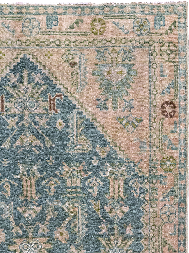 Vintage Persian Malayer Throw Rug, No.32847 - Staging