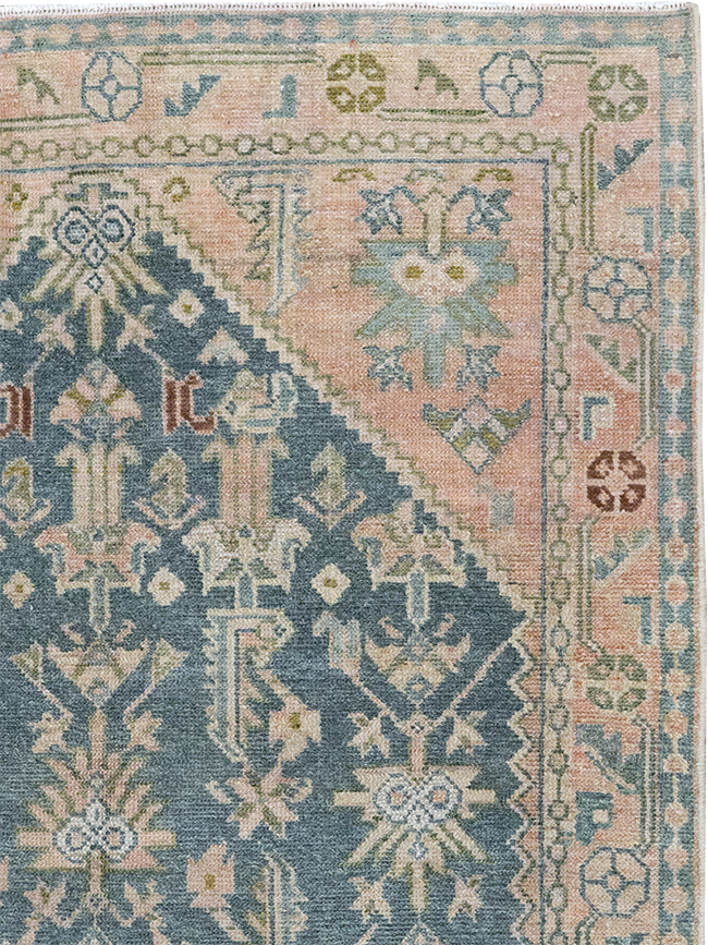 Vintage Persian Malayer Throw Rug, No.32847 - Staging