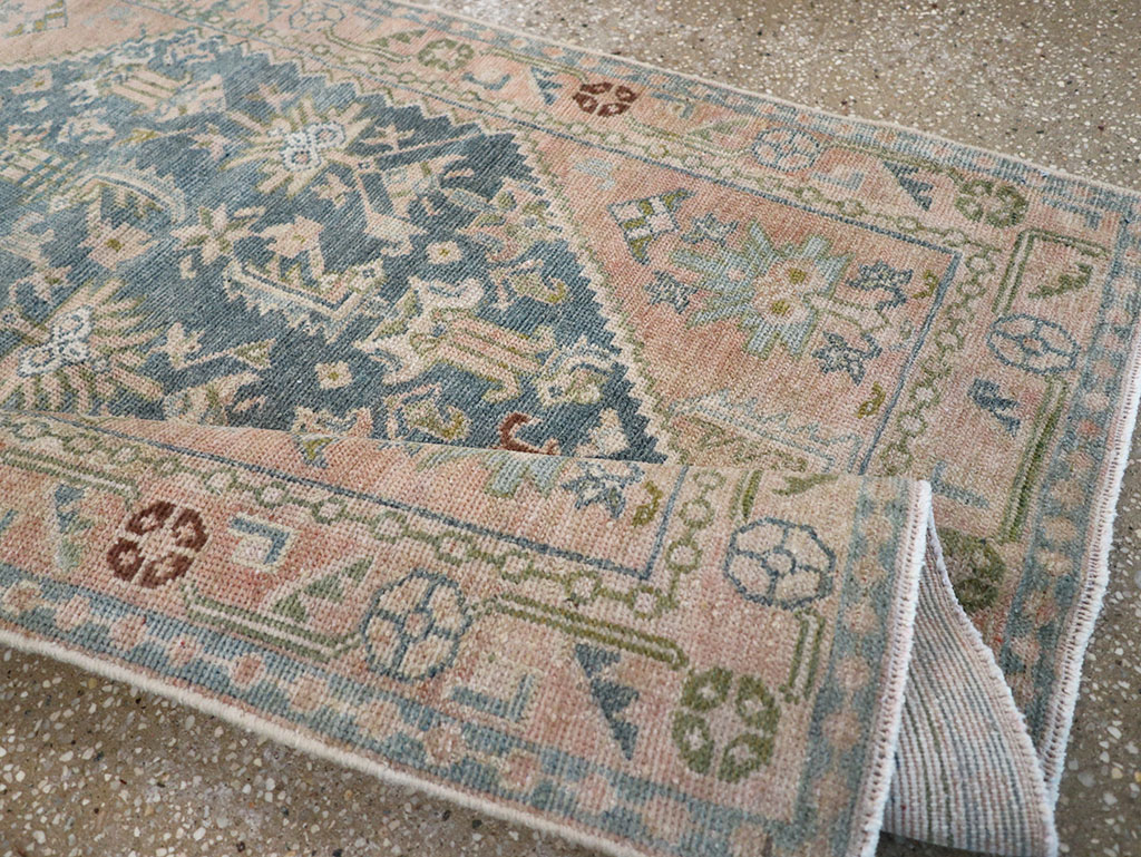 Vintage Persian Malayer Throw Rug, No.32847 - Staging