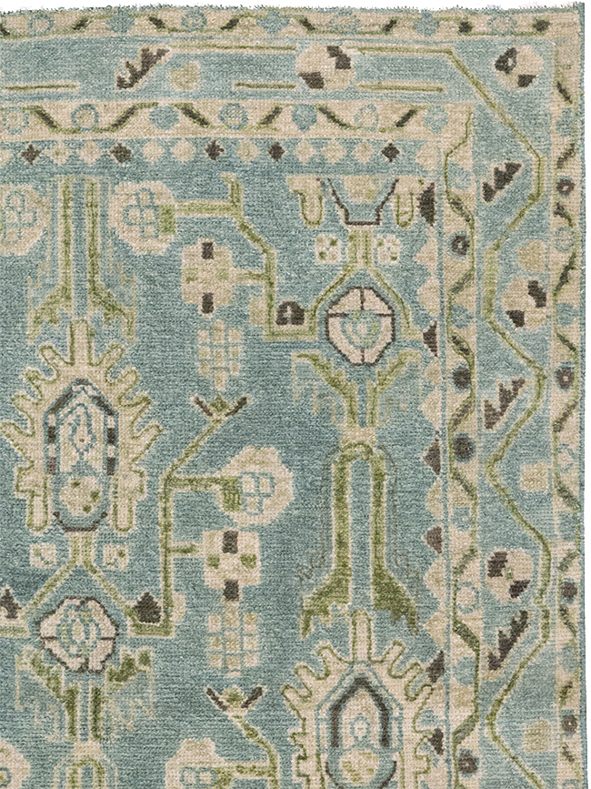 Vintage Persian Malayer Throw Rug, No.32848 - Staging