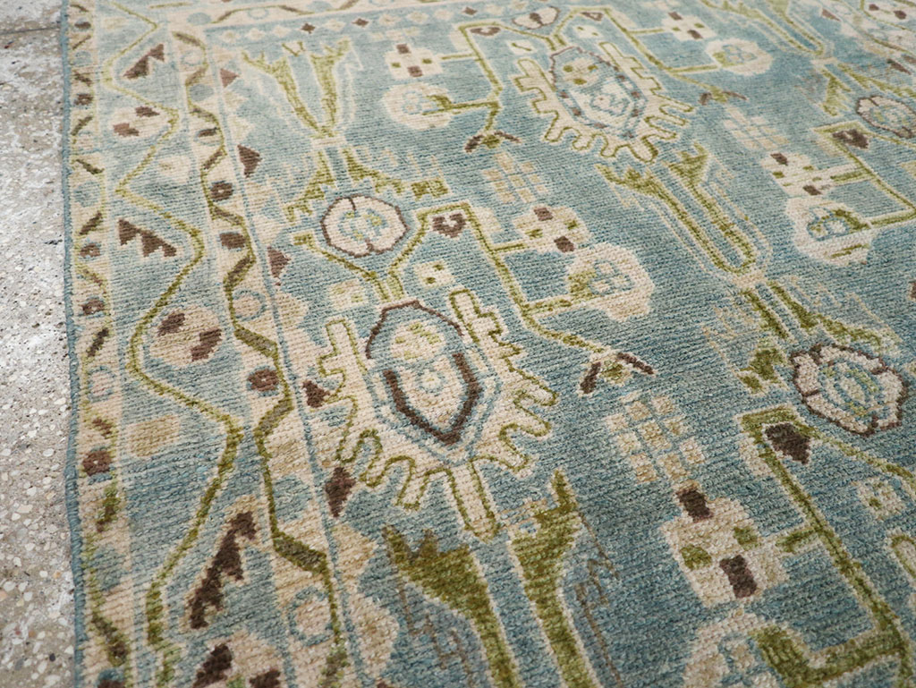 Vintage Persian Malayer Throw Rug, No.32848 - Staging