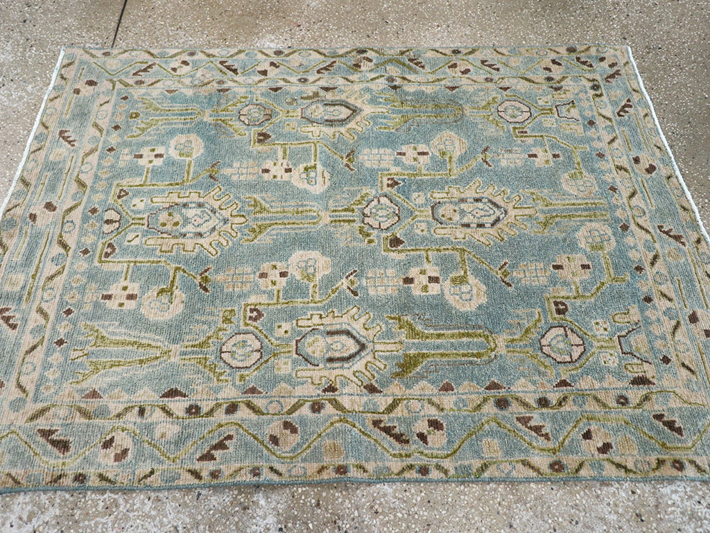 Vintage Persian Malayer Throw Rug, No.32848 - Staging