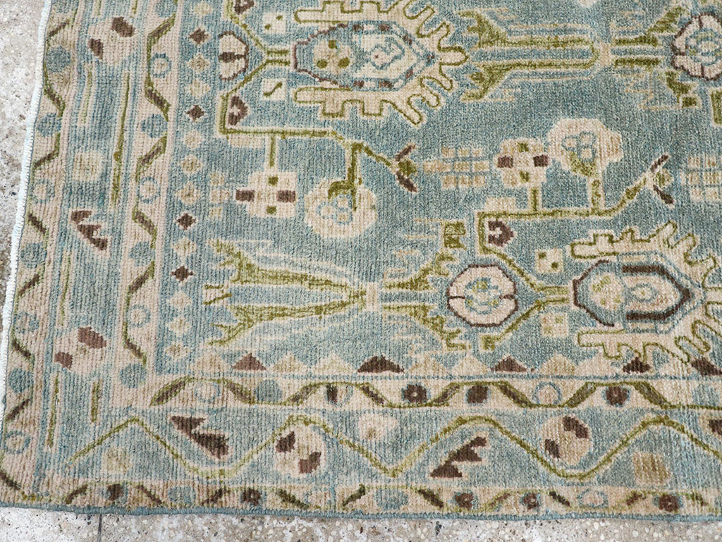Vintage Persian Malayer Throw Rug, No.32848 - Staging