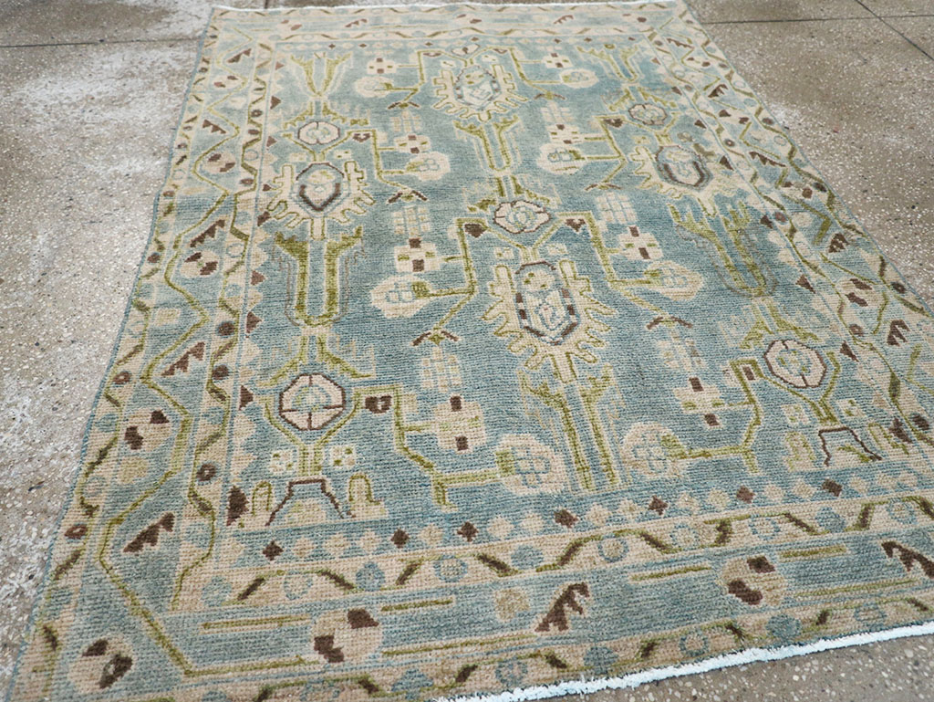 Vintage Persian Malayer Throw Rug, No.32848 - Staging