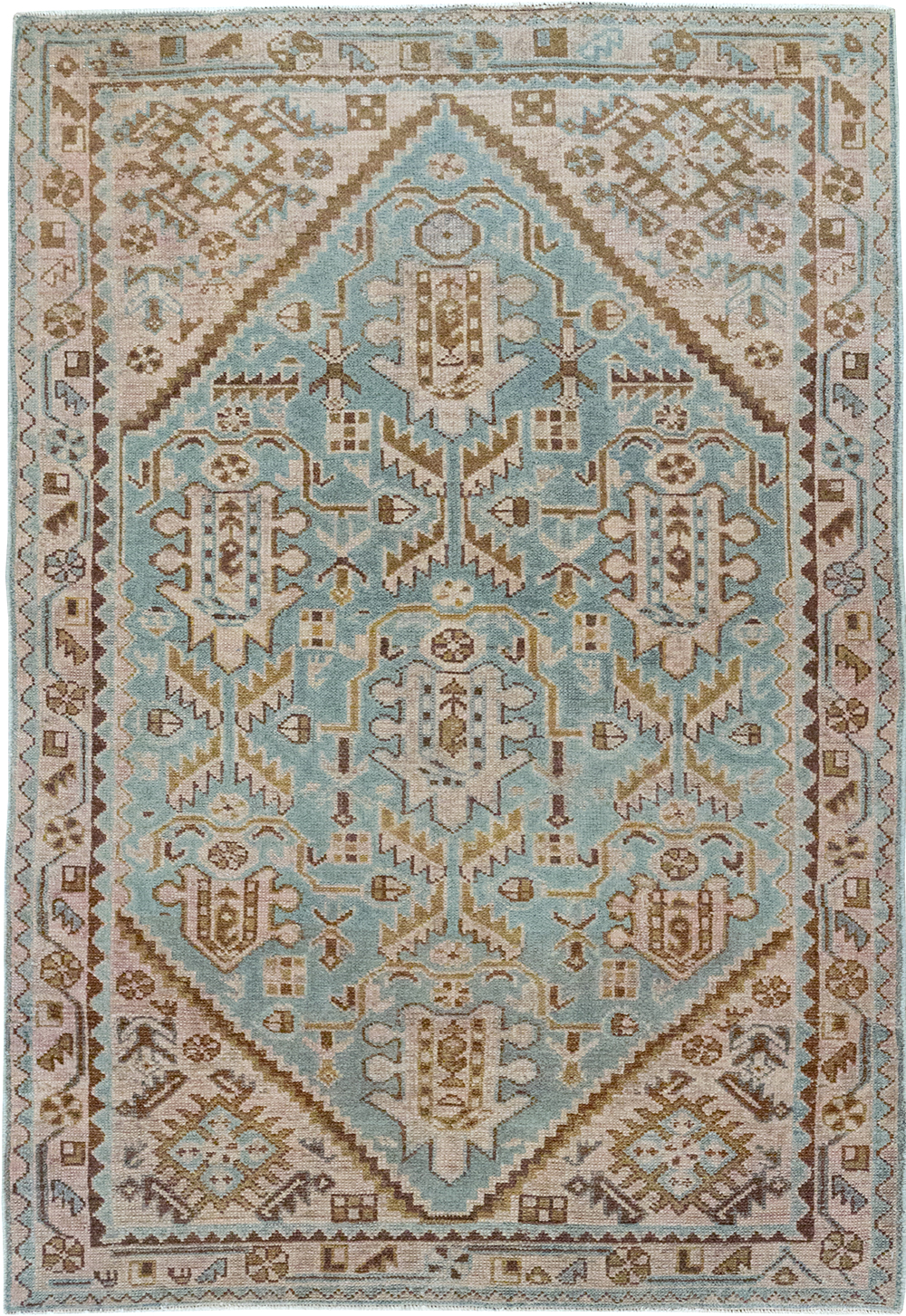 Vintage Persian Malayer Throw Rug, No.32849 - Staging