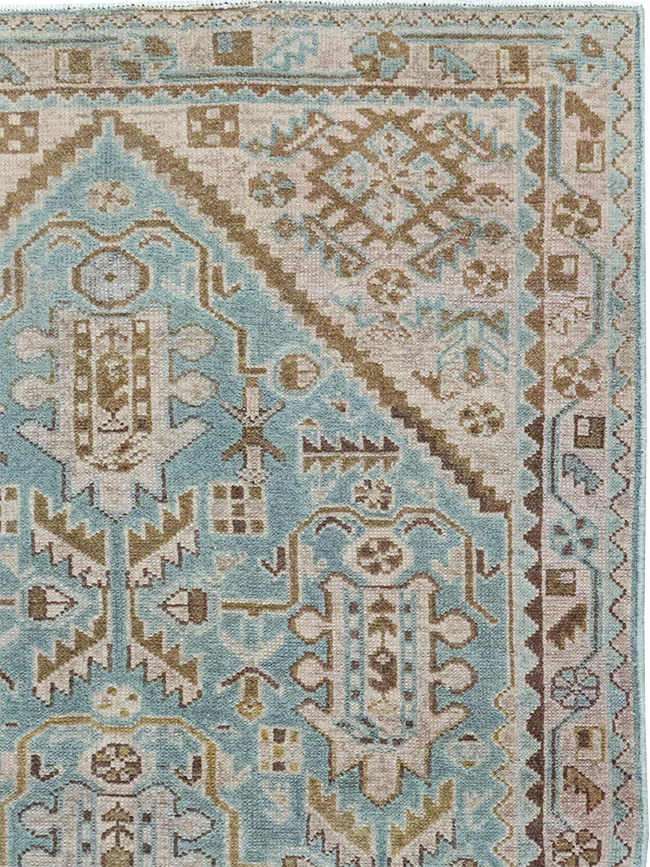 Vintage Persian Malayer Throw Rug, No.32849 - Staging