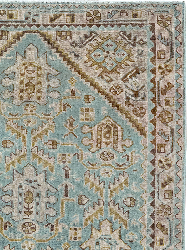 Vintage Persian Malayer Throw Rug, No.32849 - Staging
