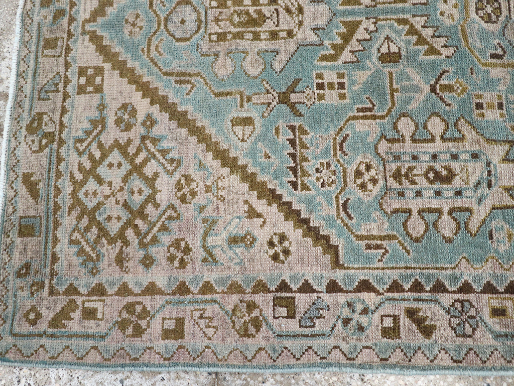 Vintage Persian Malayer Throw Rug, No.32849 - Staging