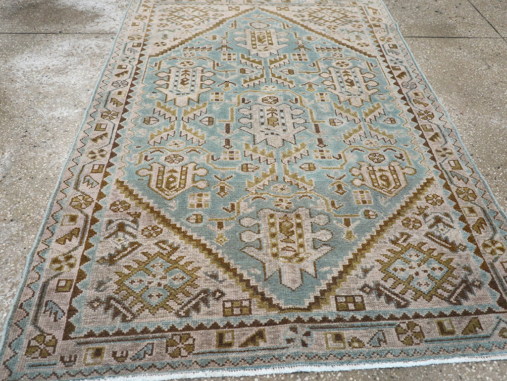 Vintage Persian Malayer Throw Rug, No.32849 - Staging