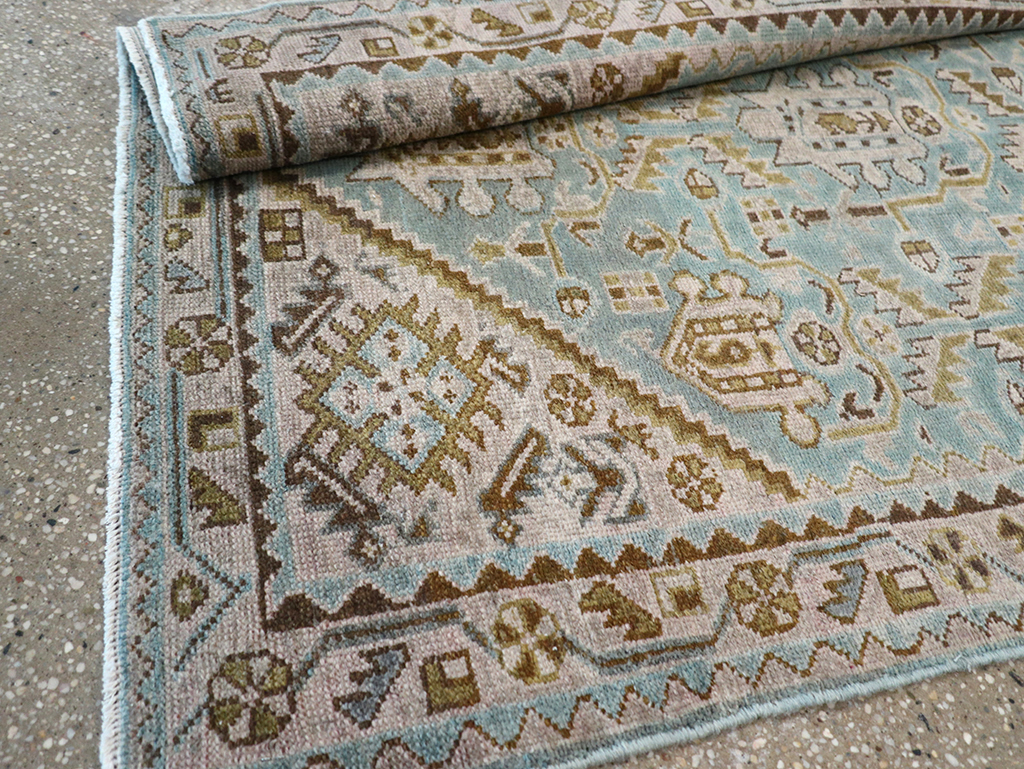 Vintage Persian Malayer Throw Rug, No.32849 - Staging