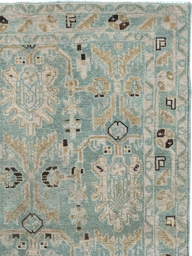 Vintage Persian Malayer Throw Rug, No.32850 - Staging