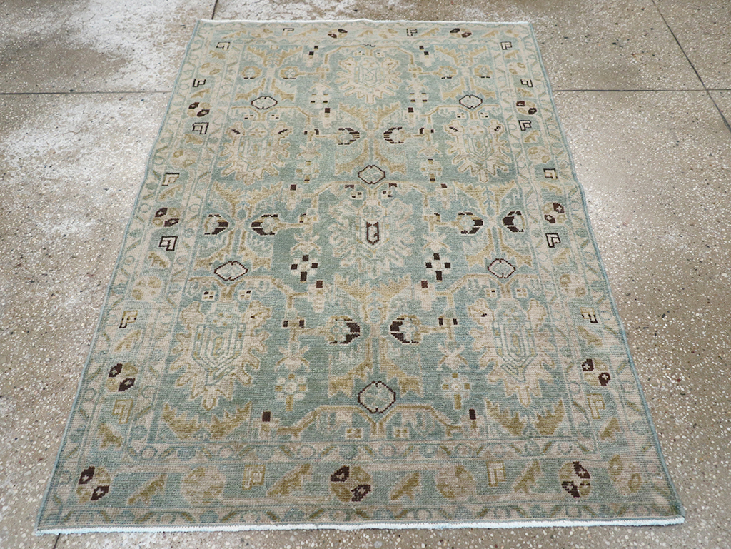 Vintage Persian Malayer Throw Rug, No.32850 - Staging
