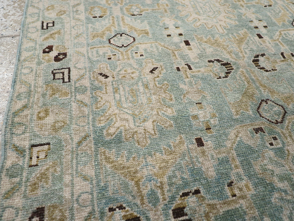 Vintage Persian Malayer Throw Rug, No.32850 - Staging
