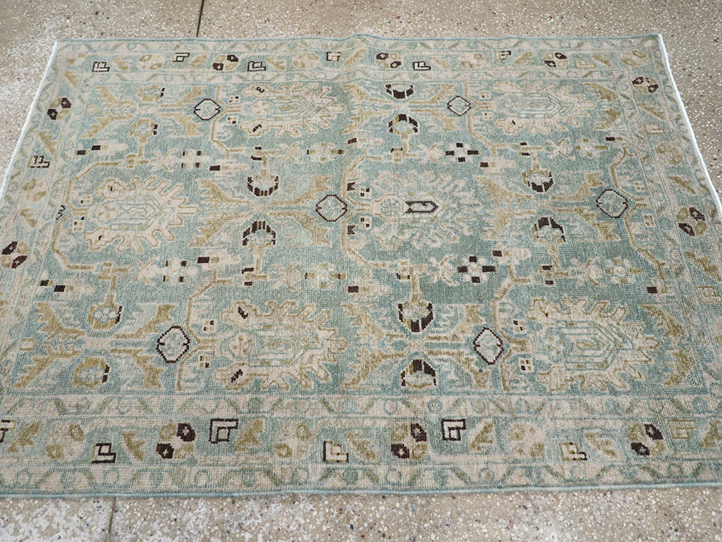 Vintage Persian Malayer Throw Rug, No.32850 - Staging