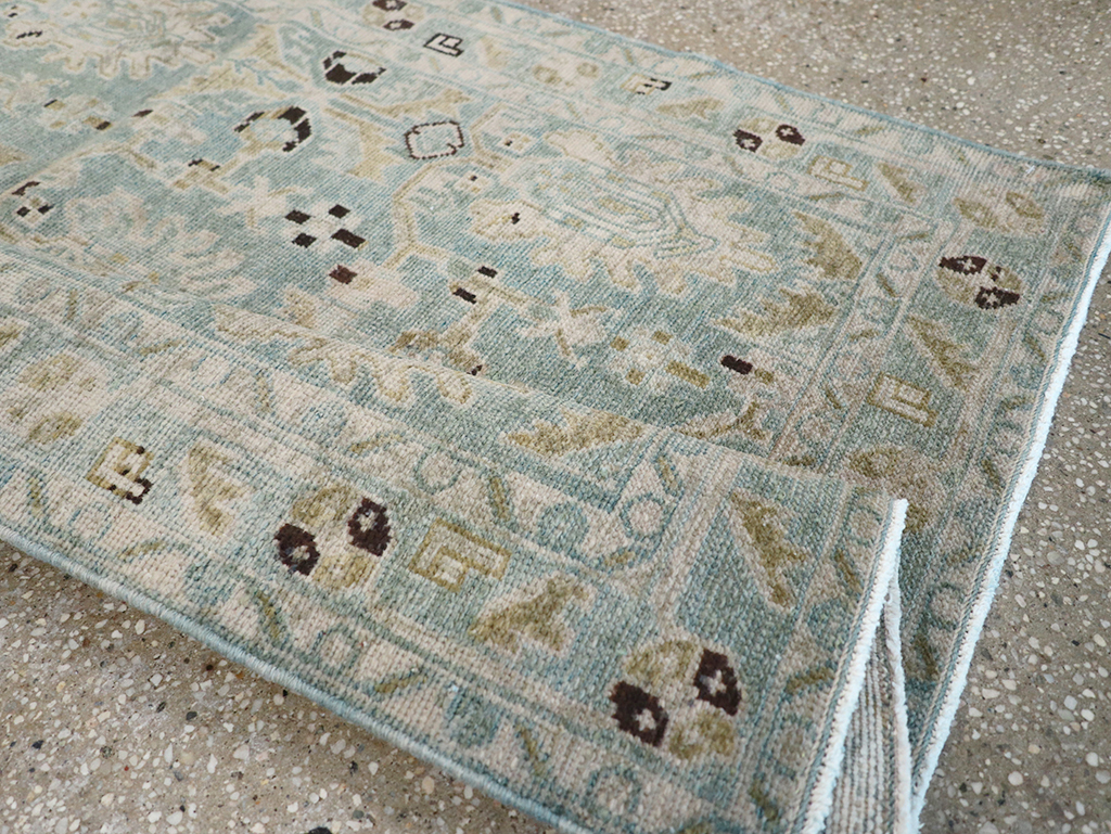 Vintage Persian Malayer Throw Rug, No.32850 - Staging