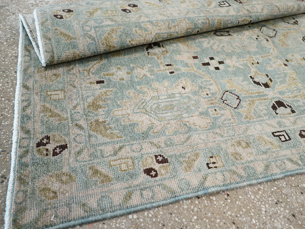 Vintage Persian Malayer Throw Rug, No.32850 - Staging