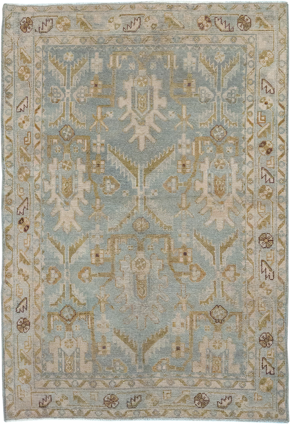 Vintage Persian Malayer Throw Rug, No.32851 - Staging