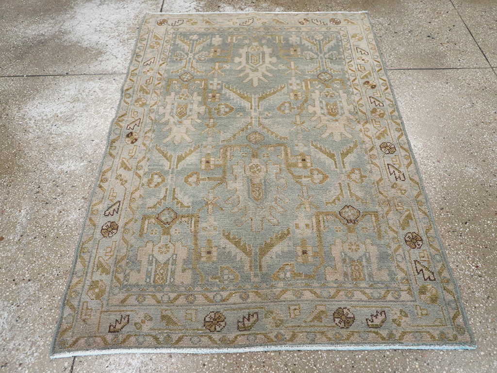 Vintage Persian Malayer Throw Rug, No.32851 - Staging
