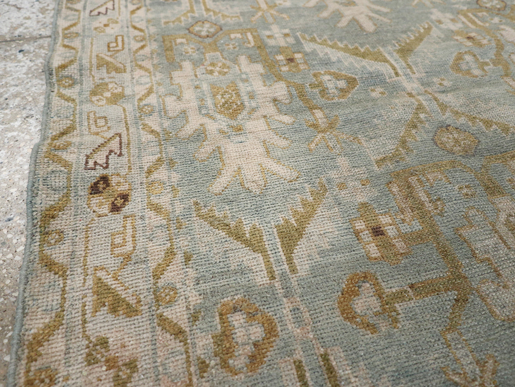 Vintage Persian Malayer Throw Rug, No.32851 - Staging