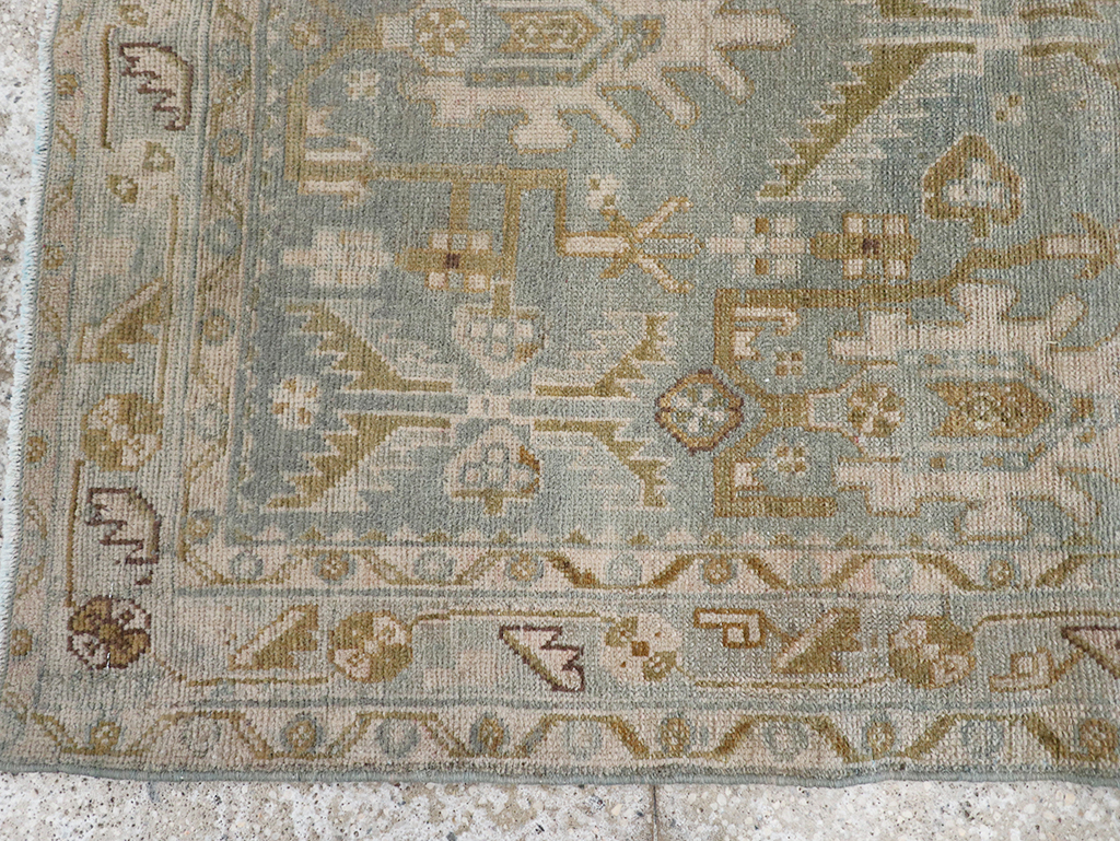 Vintage Persian Malayer Throw Rug, No.32851 - Staging