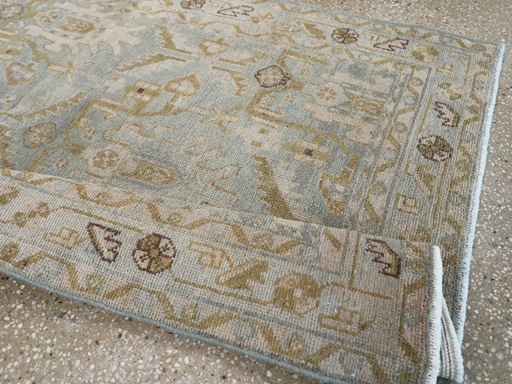 Vintage Persian Malayer Throw Rug, No.32851 - Staging