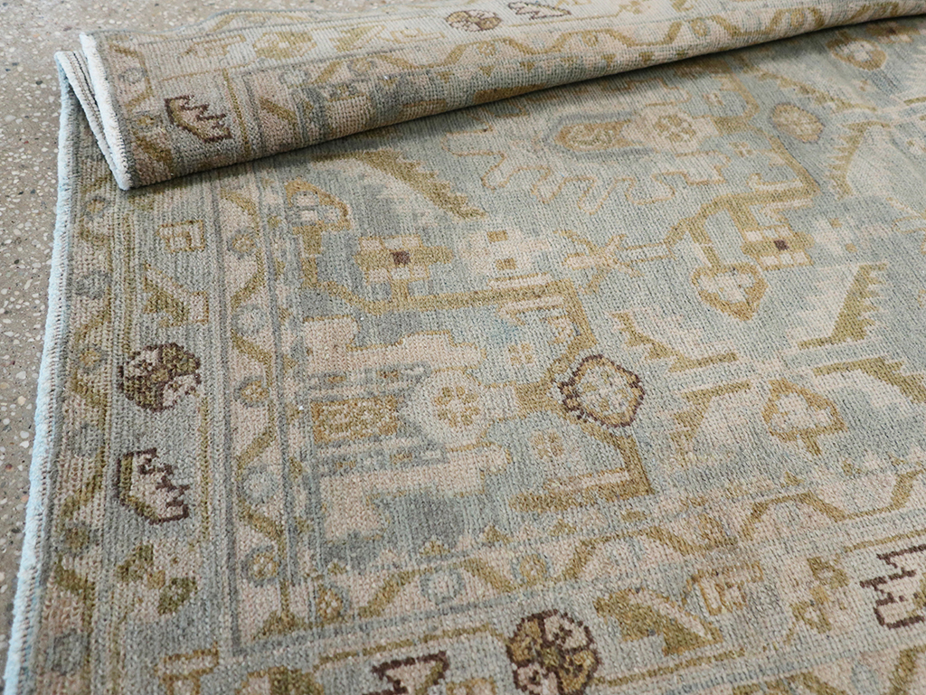 Vintage Persian Malayer Throw Rug, No.32851 - Staging