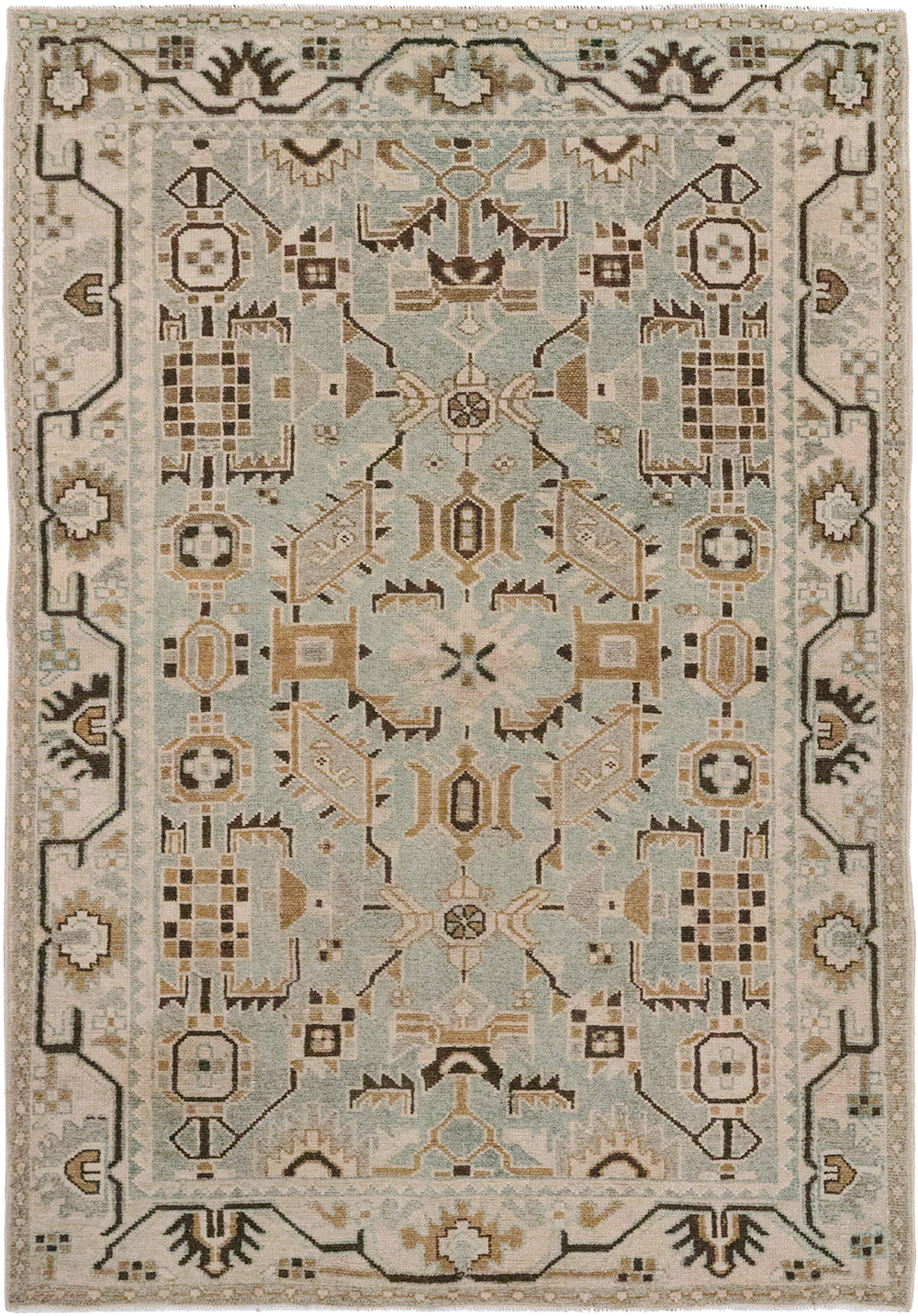 Vintage Persian Malayer Throw Rug, No.32852 - Staging