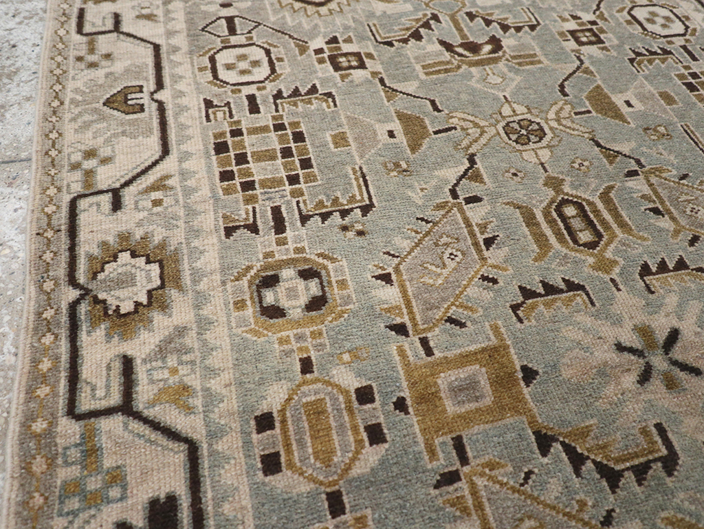 Vintage Persian Malayer Throw Rug, No.32852 - Staging