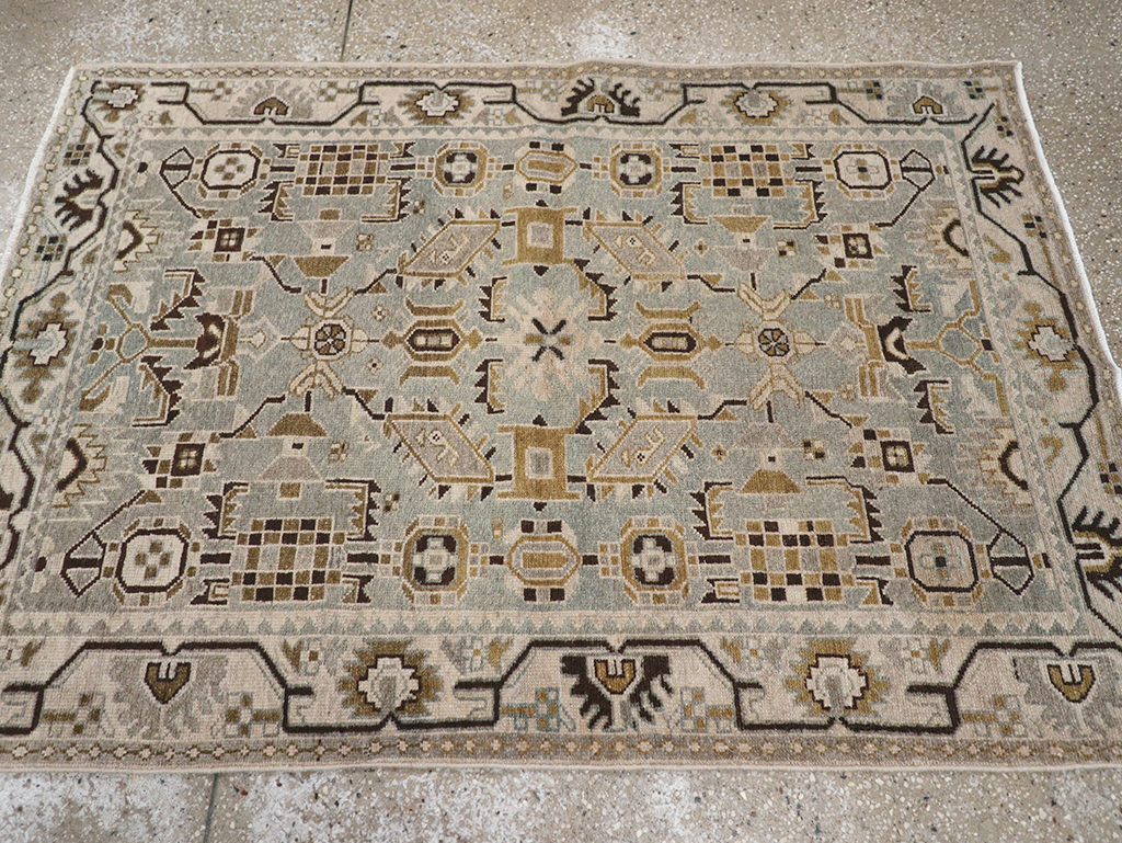 Vintage Persian Malayer Throw Rug, No.32852 - Staging