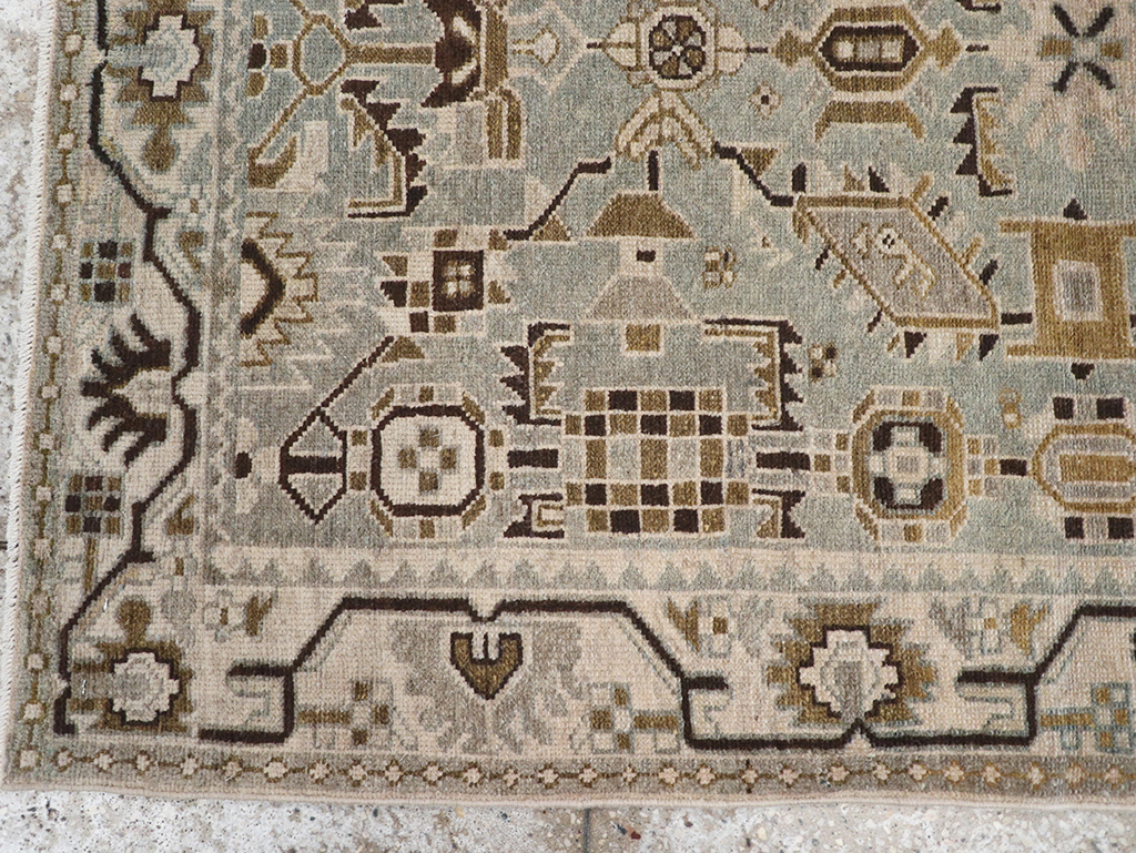 Vintage Persian Malayer Throw Rug, No.32852 - Staging