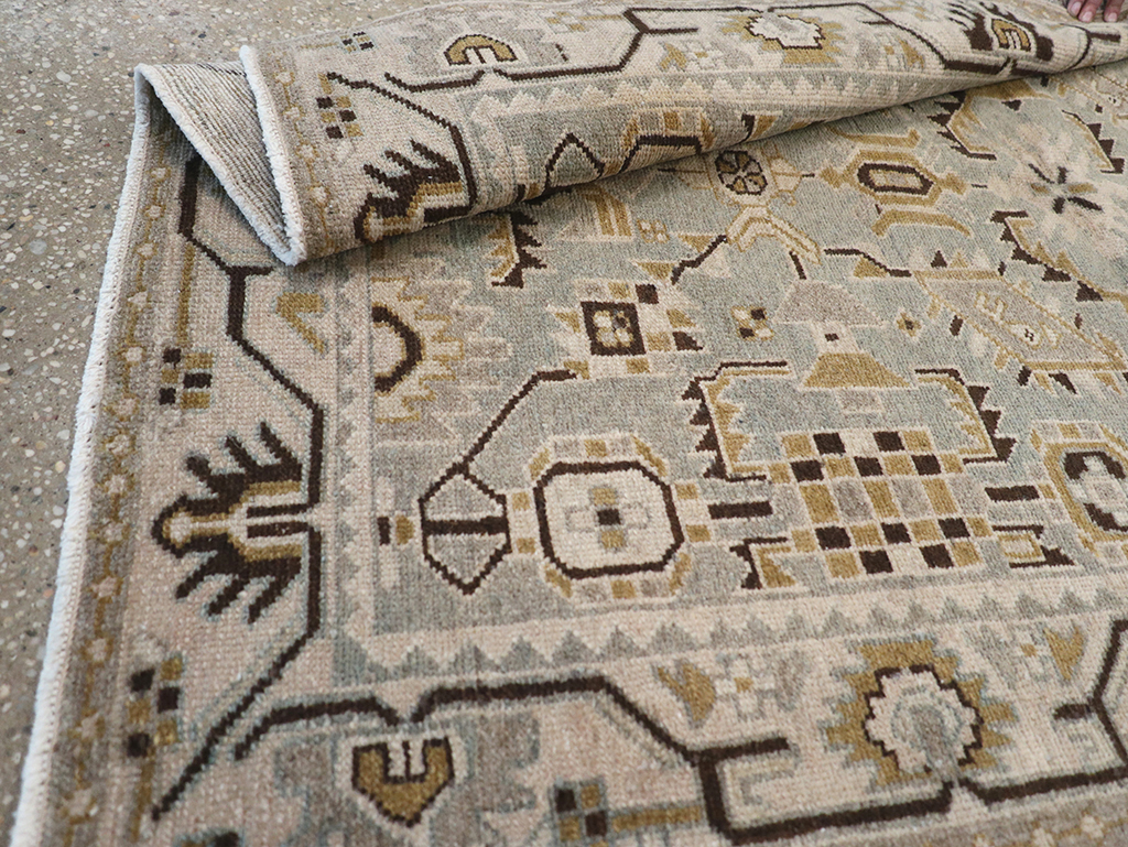 Vintage Persian Malayer Throw Rug, No.32852 - Staging