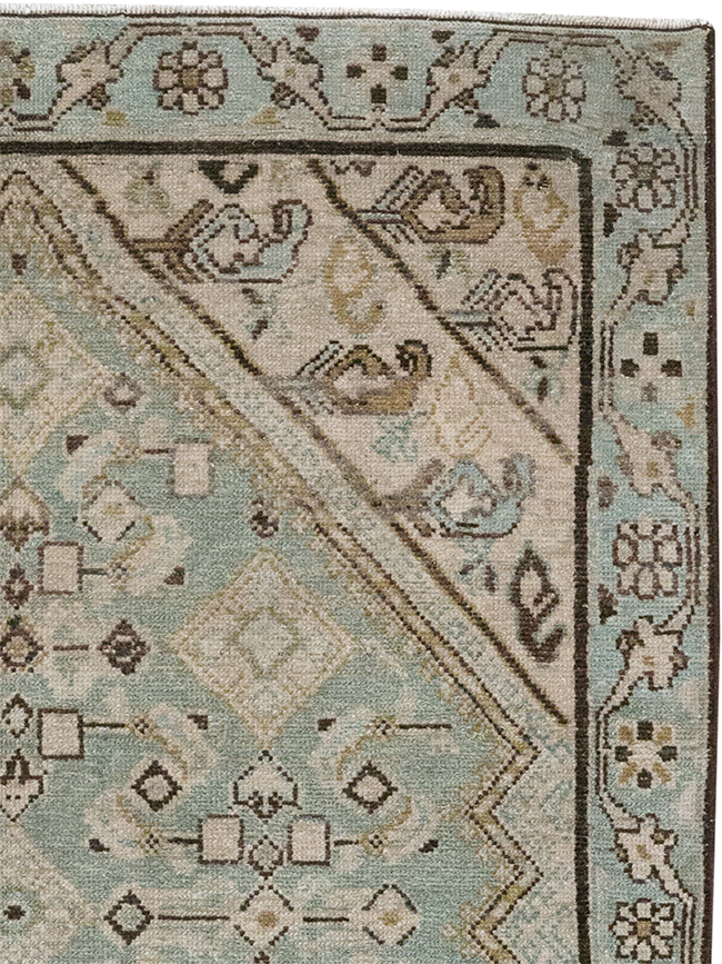 Vintage Persian Malayer Throw Rug, No.32853 - Staging