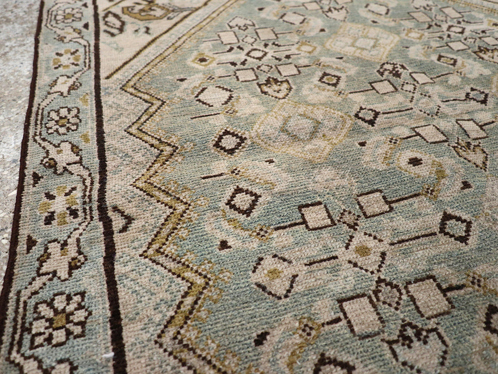 Vintage Persian Malayer Throw Rug, No.32853 - Staging