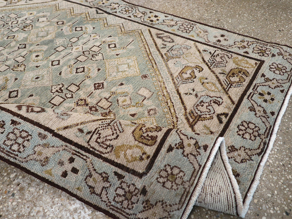 Vintage Persian Malayer Throw Rug, No.32853 - Staging