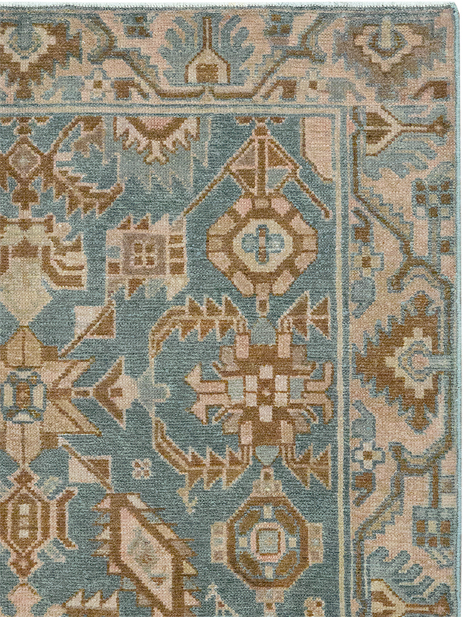 Vintage Persian Malayer Throw Rug, No.32854 - Staging