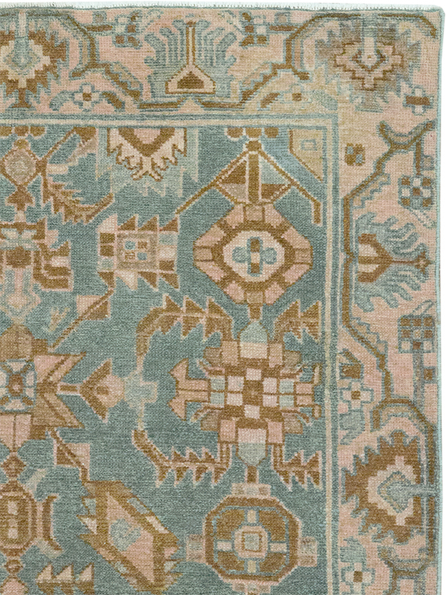 Vintage Persian Malayer Throw Rug, No.32854 - Staging