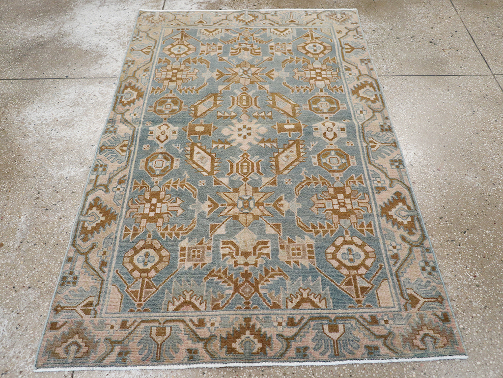 Vintage Persian Malayer Throw Rug, No.32854 - Staging