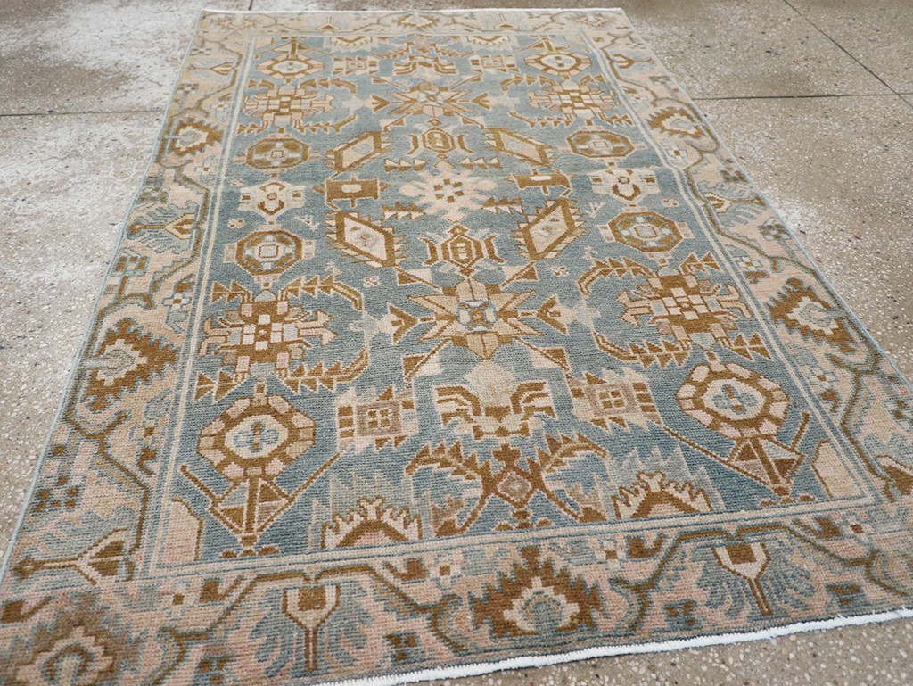 Vintage Persian Malayer Throw Rug, No.32854 - Staging